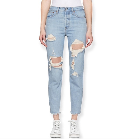 Levi's Denim - Levi’s Wedgie Fit Big E Distressed Straight Leg Jeans